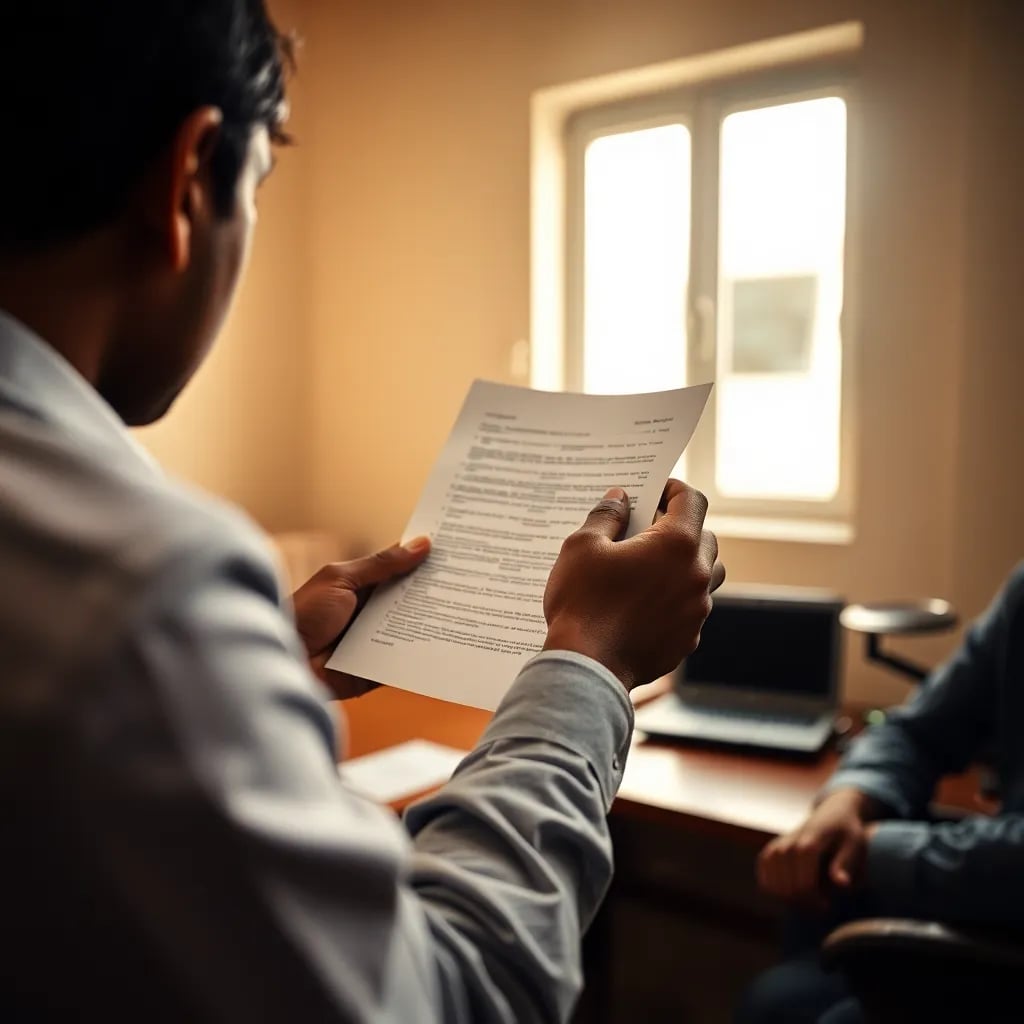 Two people in a mock interview session.