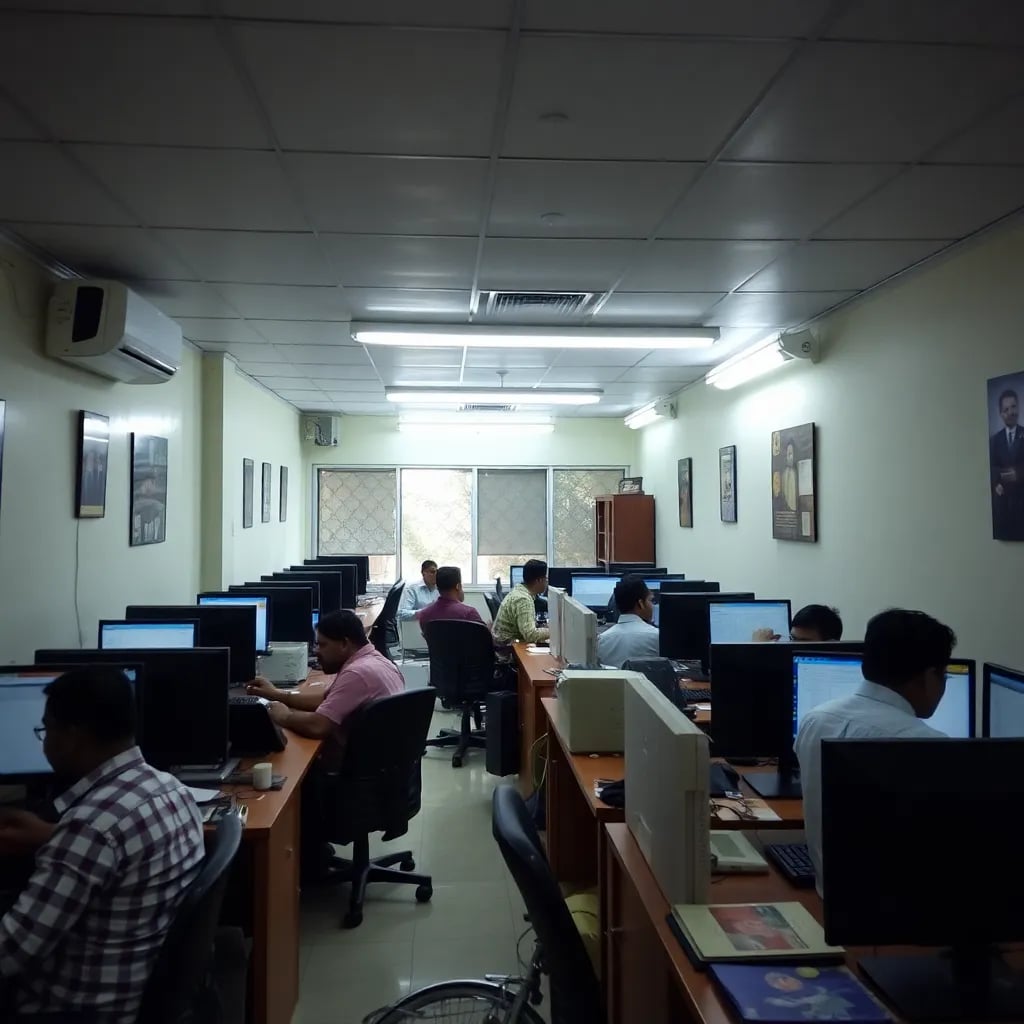 A person pointing at a career path diagram.